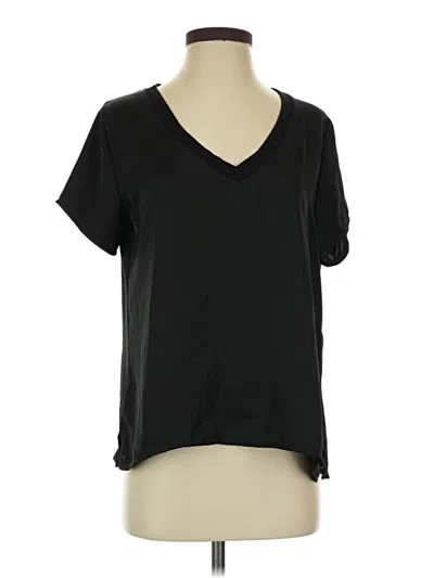 Pre-owned S'edge Short Sleeve Top Black V Neck Tops