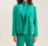 S'edge Steph Blazer In Dynasty Green In Multi
