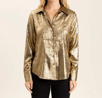 S'edge Trixie Top In Bronze In Gold