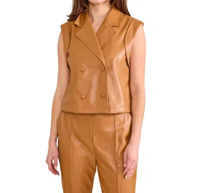 S'edge Vera Vest In Camel In Brown