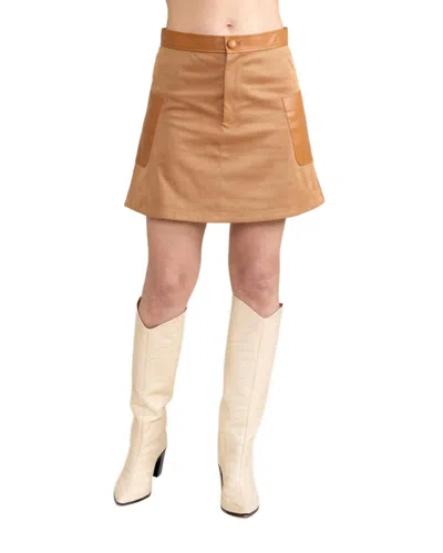 S'edge Women's Zoe Skirt In Camel In Brown