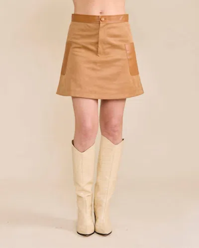 S'EDGE ZOE SKIRT IN CAMEL
