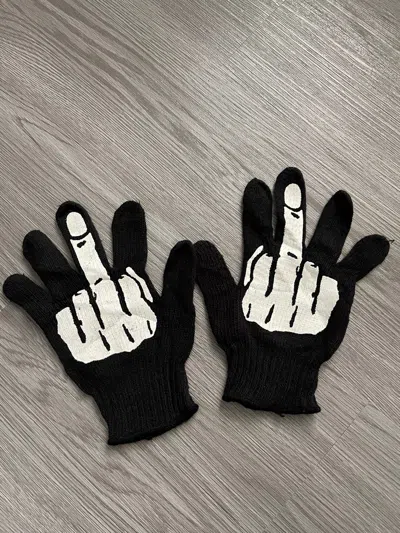 Pre-owned Seditionaries Fuck Sign Bondage Riot And Utilities Glove In Black