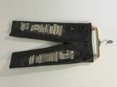 Pre-owned Seditionaries In The Attic Distressed Number Nine Inspired Jeans In Grey