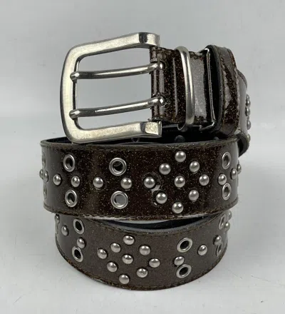 Pre-owned Seditionaries Studded Pvc Belt Tc41 In Multi