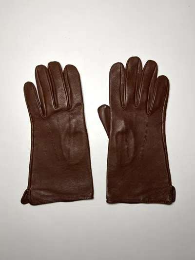 Pre-owned Seditionaries Vintage Leather Gloves Margiela The Row Helmut Lang In Brown