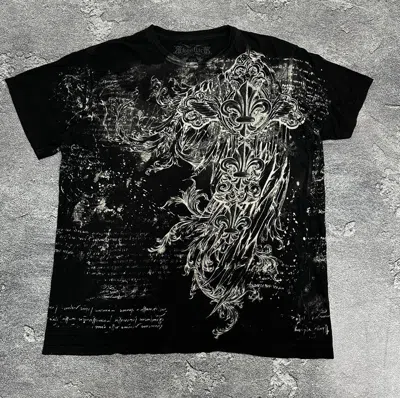 Pre-owned Seditionaries X Vintage Jesse Pinkman Style T-shirt Like Affliction Overprinted Y2n In Black