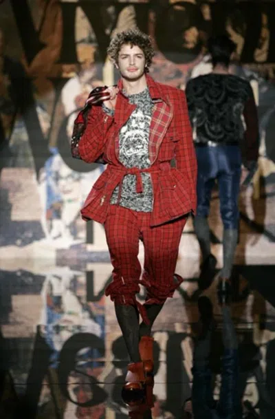 Pre-owned Seditionaries X Vivienne Westwood Runway Fall05 Cropped Seditionaires Bondage Cropped Pants In Red