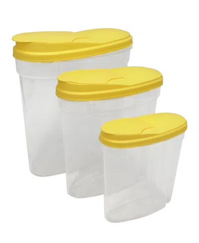 Sedona 6 Piece Plastic Food Storage Container Set In Butter