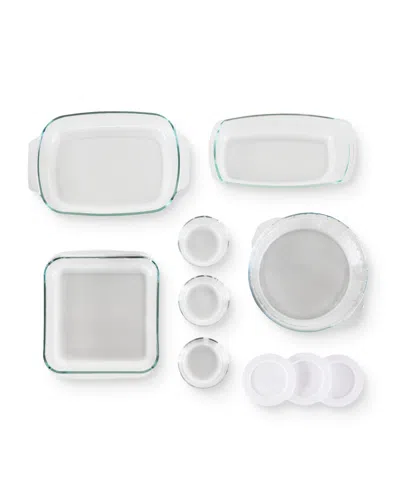 Sedona Glass 10-piece Bakeware Set In White
