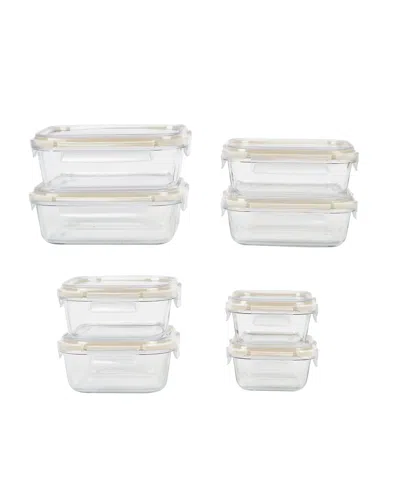 Sedona Kitchen 16-pc. Glass Storage Set In White