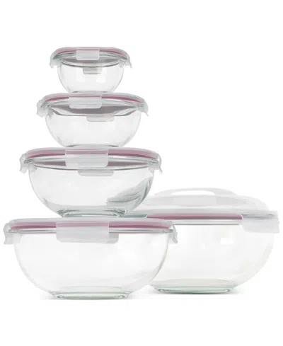 Sedona Kitchen 5-piece Nesting Glass Bowl Set In Puple
