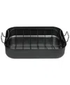 Sedona Kitchen Carbon Steel Nonstick 21" Extra-large Roaster With Rack In No Color