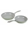 Sedona Kitchen Forged Aluminum 2-pc. Fry Pan Set In Green