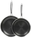 Sedona Kitchen Glidesteel Sainless Steel Nonstick 2-pc. Frypan Set