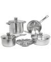 Sedona Kitchen Stainless Steel 8-pc. Cookware Set In No Color