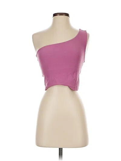 Pre-owned Sedona Tank Top Pink One Shoulder Neckline Tops