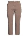 Seductive Woman Jeans Taupe Size 16 Cotton, Lyocell, Polyester, Elastane In Grey