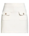 Seductive Woman Mini Skirt Beige Size 10 Polyester, Viscose, Cotton, Elastane