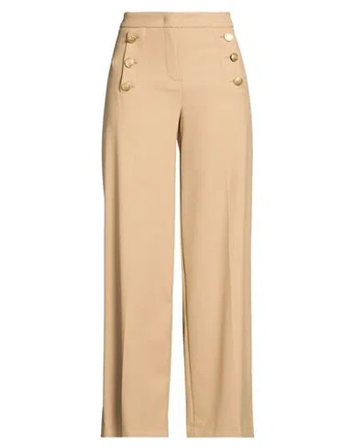 Seductive Woman Pants Beige Size 4 Polyester, Viscose, Elastane