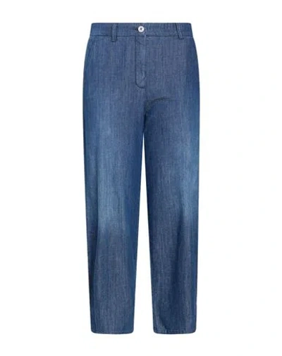 Seductive Woman Pants Blue Size 8 Cotton