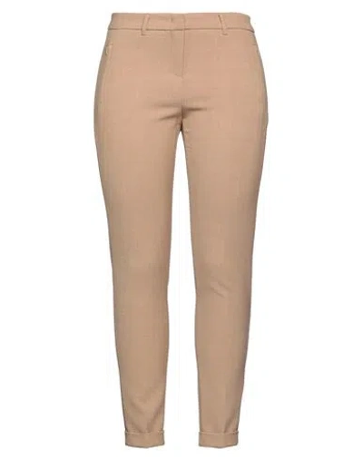 Seductive Woman Pants Camel Size 12 Polyester, Viscose, Cotton, Elastane In Beige