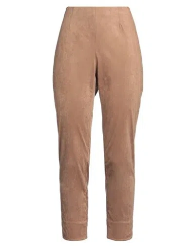 Seductive Woman Pants Camel Size 16 Polyester, Elastane In Brown