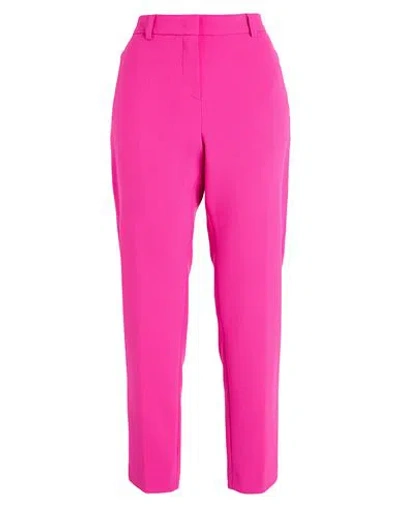 Seductive Woman Pants Fuchsia Size 12 Polyester, Viscose, Cotton, Elastane In Pink