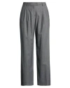 Seductive Woman Pants Grey Size 14 Wool, Polyester, Viscose, Elastane In Gray