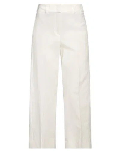 Seductive Woman Pants Ivory Size 12 Linen, Polyester, Viscose, Elastane In White