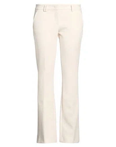 Seductive Woman Pants Ivory Size 6 Polyester, Viscose, Cotton, Elastane In Neutral