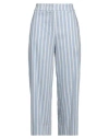 Seductive Woman Pants Light Blue Size 14 Linen, Polyester, Viscose, Elastane