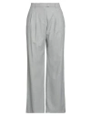 Seductive Woman Pants Light Grey Size 10 Wool, Polyester, Viscose, Elastane In Gray
