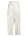 Seductive Woman Pants Light Grey Size 6 Linen, Polyester, Viscose, Elastane