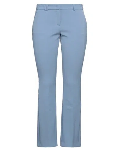 Seductive Woman Pants Pastel Blue Size 10 Polyester, Viscose, Cotton, Elastane