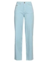 Seductive Woman Pants Sky Blue Size 8 Cotton, Lyocell, Polyester, Elastane