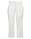 Seductive Woman Pants White Size 12 Cotton, Polyester, Elastane