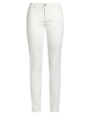 Seductive Woman Pants White Size 8 Cotton, Elastomultiester, Elastane