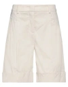 Seductive Woman Shorts & Bermuda Shorts Beige Size 2 Cotton, Elastane In Beige