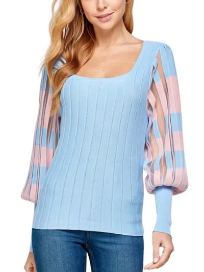 See And Be Seen A Run For Its' Money Blouse In Blue