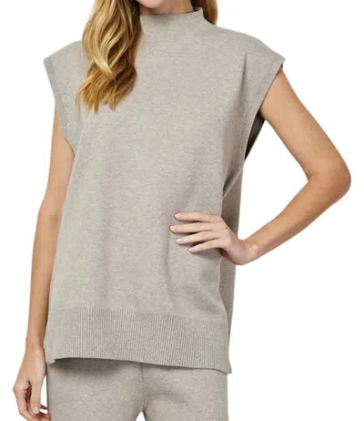 See And Be Seen Among Others Sweater Top In Heather Grey