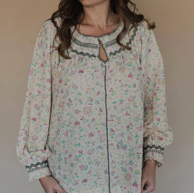 See And Be Seen Buy Me Flowers Blouse In Cream
