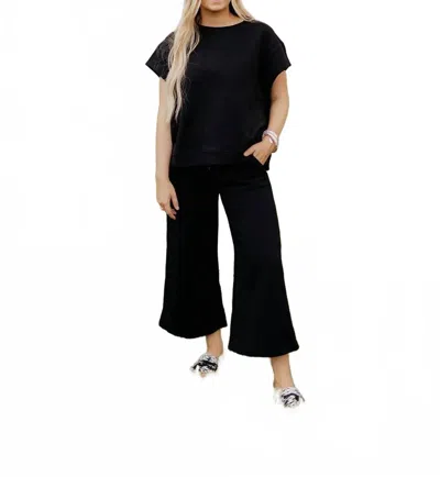 See And Be Seen Call My Jet Textured Pants In Black