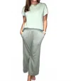 See And Be Seen Comfort Is Key Lounge Pant - Plus In Green In Gray