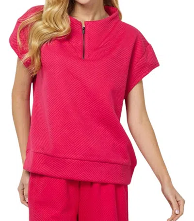 See And Be Seen Don't Let Me Down Top In Barbie Pink In Multi