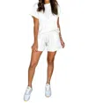 SEE AND BE SEEN ELLE SOFT LOUNGE SHORTS IN CREAM