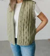 See And Be Seen Everything's Alright Embroidered Vest In Green In Green