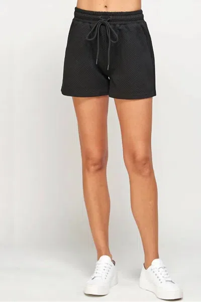 See And Be Seen Hamptons Textured Short In Black