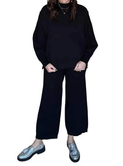 See And Be Seen Luxe Living Sweater Set In Black