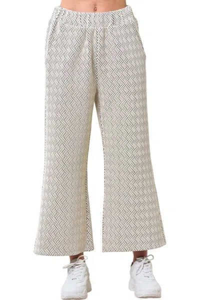 See And Be Seen Make Today Great Pants In Cream/grey In Multi